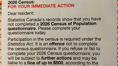 Canada 2026 Census notice urging residents to complete the questionnaire today.
